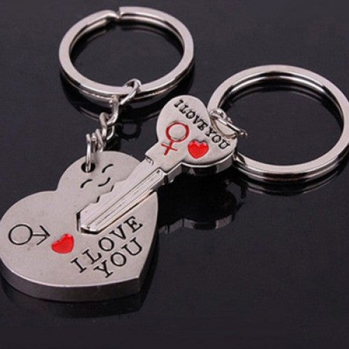 Lovers Gift Couple Heart Keychain