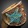 Animal Design Sea Star Pattern Ring