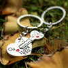 Lovers Gift Couple Heart Keychain