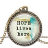 Inspirational Quote Glass Pendant Necklace