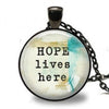 Inspirational Quote Glass Pendant Necklace