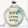 Inspirational Quote Glass Pendant Necklace